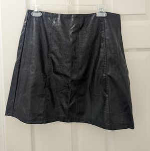 Faux Leather A-line skirt